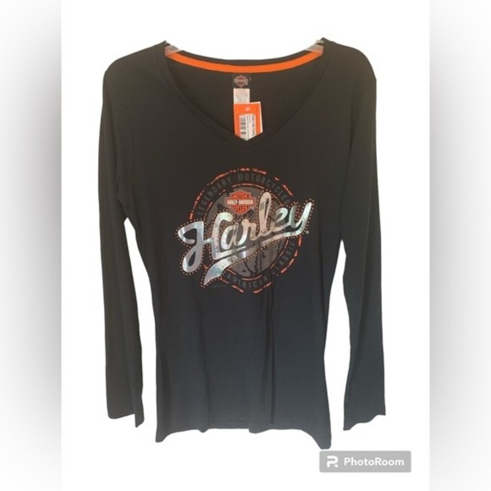 Harley Davidson legend chrome T-shirt Hill City South Dakota 2015 NWT Size Large